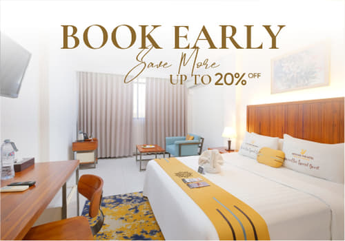 book early & save more up to 20%
